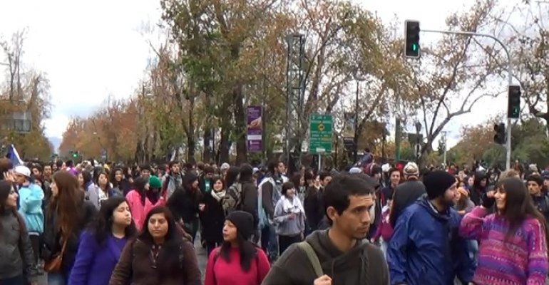 Así se vivió la frustrada marcha estudiantil
