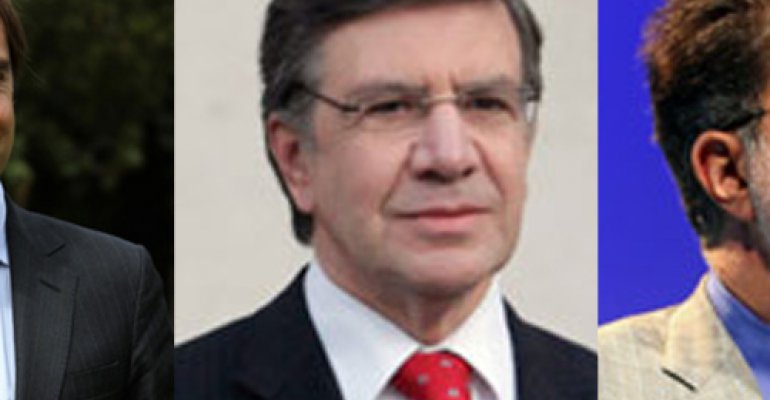 Luciano Cruz-Coke, Joaquín Lavín y Eduardo Engel en el panel de TC