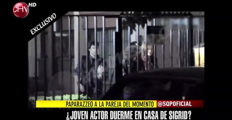 Captan a Sigrid Alegría con joven actor Alonso Quinteros