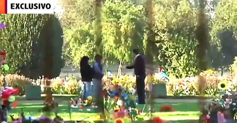 Padres de Bastián Bravo fueron al cementerio antes de volver a prisión