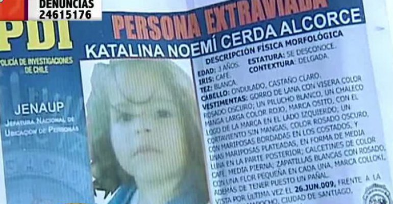 El caso de Katalina Cerda, la niña que estuvo desaparecida 1 año y 4 meses