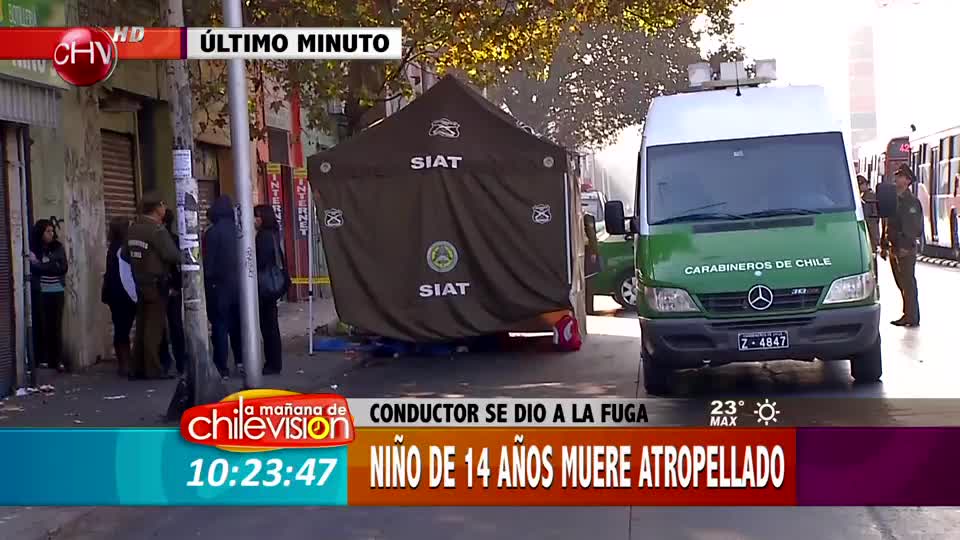 Niño de 14 años muere atropellado en plena Alameda
