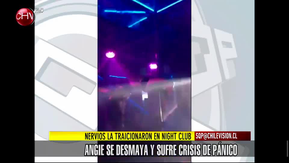 Angie Alvarado se cayó del caño en night club y sufrió crisis de pánico