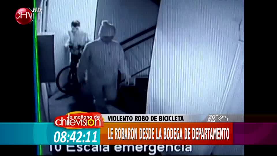 Descarado robo de una bicicleta desde una bodega de departamento