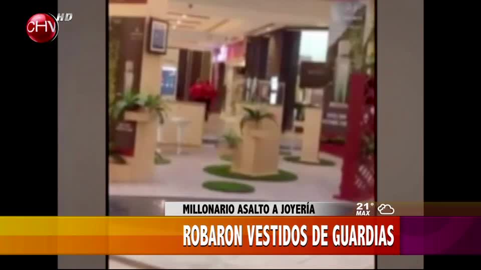 Asaltantes robaron más de 90 millones de pesos en joyería