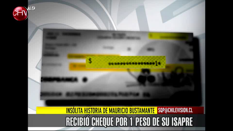 Insólito: ¡Mauricio Bustamante recibe cheque de $1!