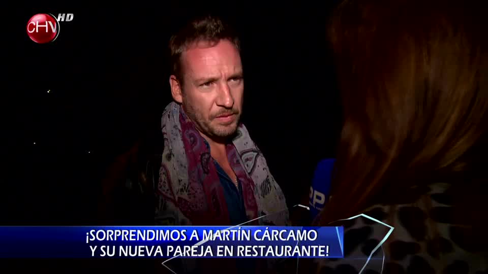 Martín Cárcamo fue sorprendido cenando con su nueva pareja