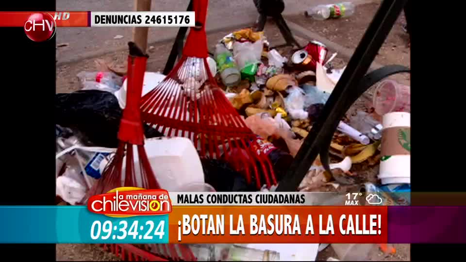 El preocupante exceso de basura en las calles de Santiago