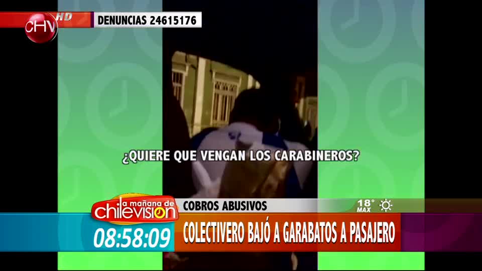 Colectivero bajó a garabatos a pasajero por negarse a pagar un cobro abusivo