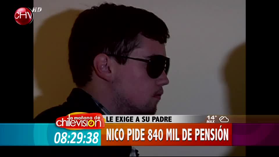 Nicolás Yunge pidió 840 mil pesos de pensión a su padre en tribunales