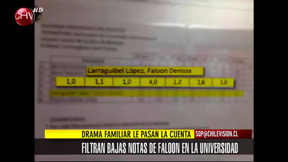 Filtran bajas notas de Faloon en la universidad