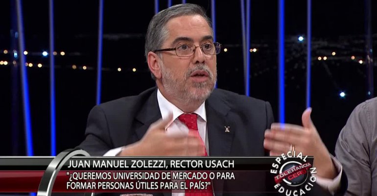 El debate entre los rectores Andrés Benítez (UAI) y Juan Manuel Zolezzi (Usach)