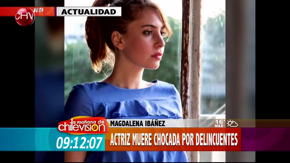 Joven actriz murió tras choque de delincuentes que escapaban de Carabineros