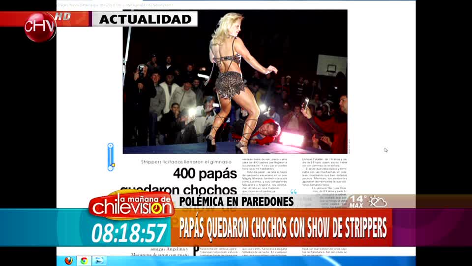 Papás de Paredones quedaron chochos con show de strippers