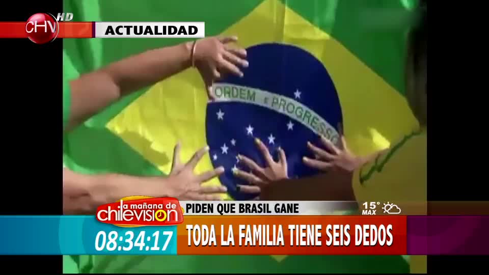 Familia brasilera tiene 6 dedos en las manos y son cábala para la 