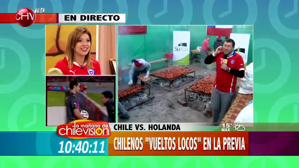 Chilenos preparan las parrillas para partido Chile-Holanda