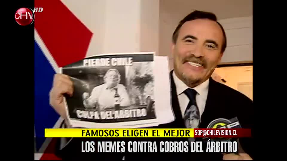 Famosos eligen el mejor meme contra los cobros del árbitro en el partido de Chile-Holanda