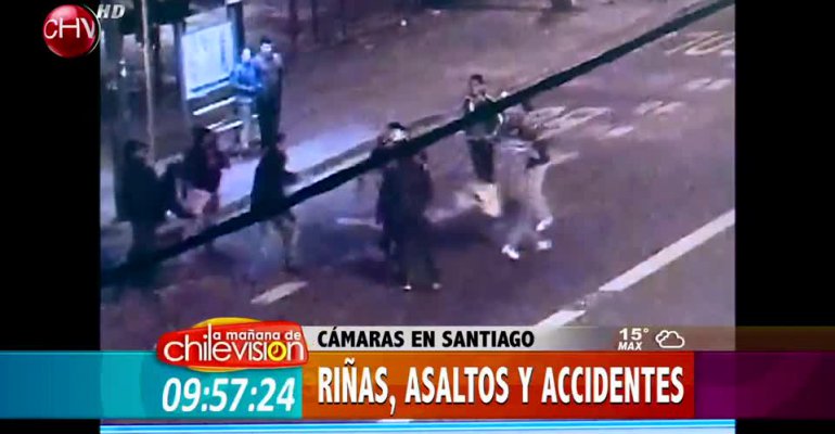 Cámara de seguridad en Santiago evidencian riñas, asaltos y acccidentes