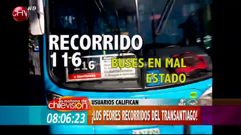 Estos son los peores recorridos del Transantiago