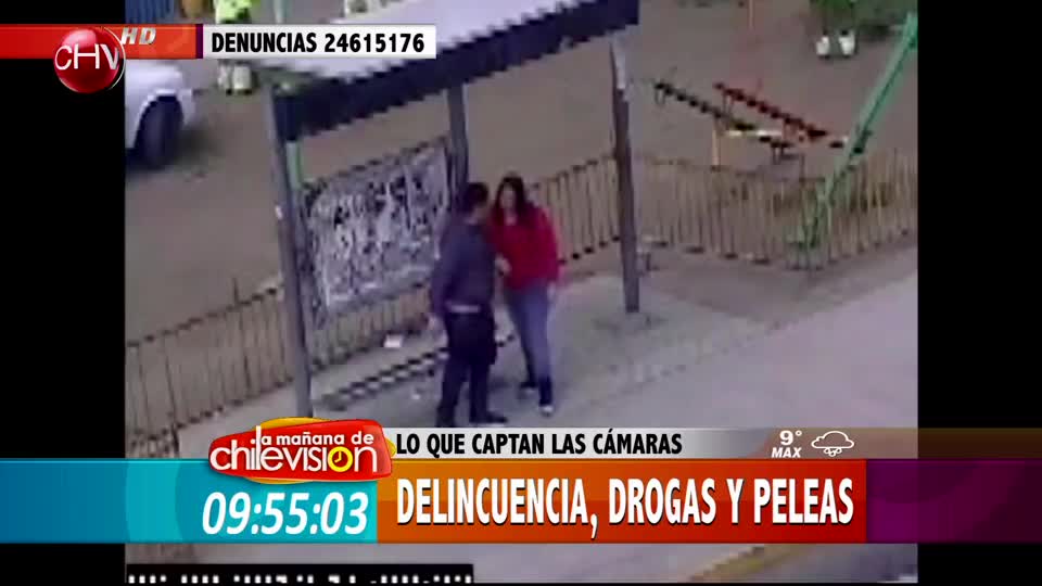 Cámaras de seguridad captan feroces peleas y delincuencia en Santiago