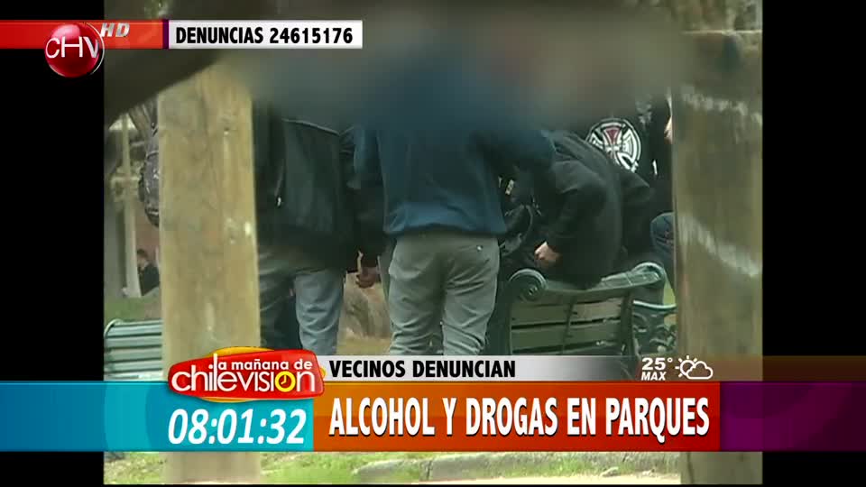 Vecinos molestos por consumo de drogas y alcohol en parques públicos