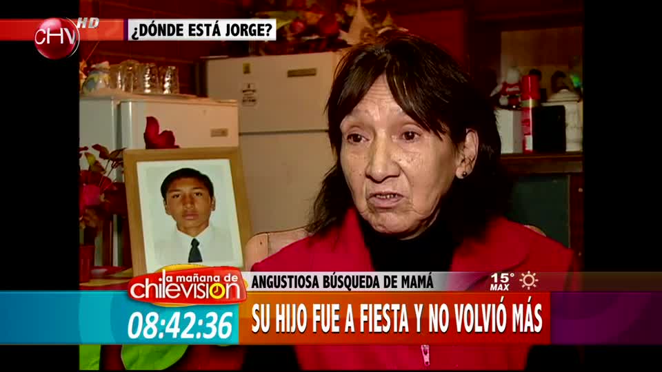 ¿Dónde está Jorge? Madre busca angustiada a hijo desaparecido en Maipú