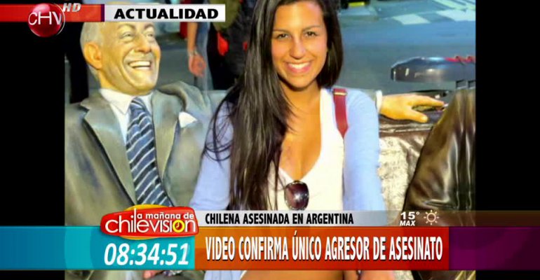 Nuevo video confirma a único agresor de joven chilena que murió en Argentina