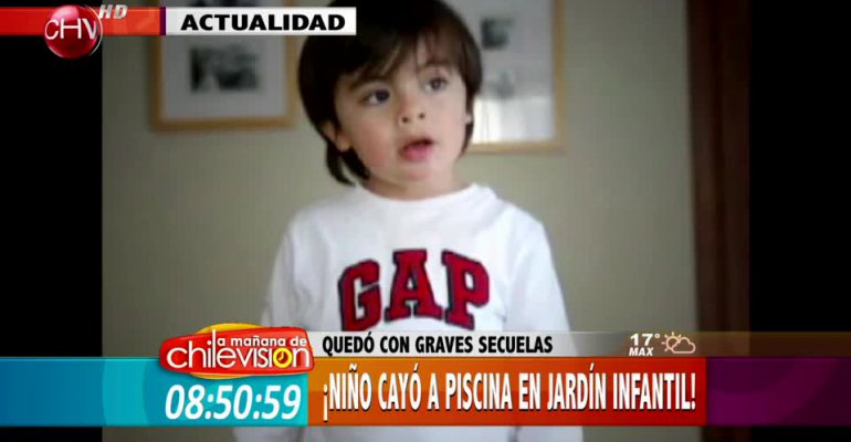 Menor de edad cae a piscina mientras estaba en jardín infantil