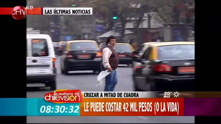 Imprudentes peatones pueden pagar multa de hasta 42 mil pesos