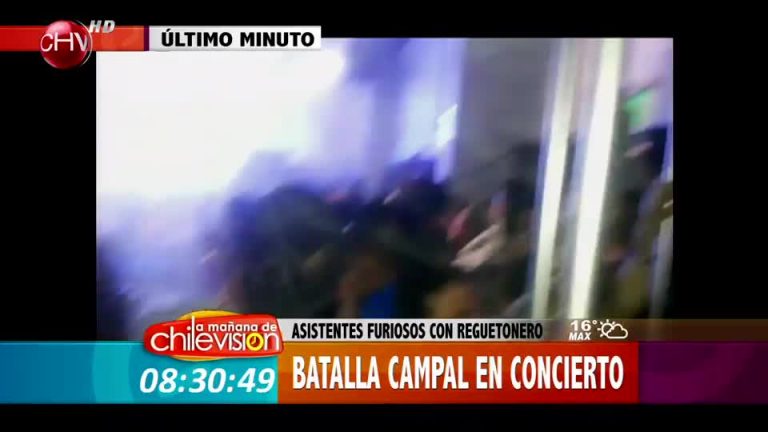 Batalla campal en concierto de reguetonero