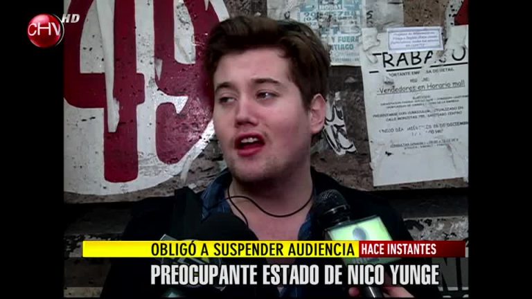 Nicolás Yunge asistió completamente ebrio a juicio por pensión