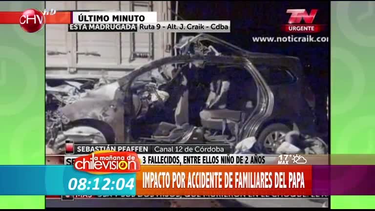 Hijos y esposa de sobrino del Papa Francisco fallecieron en choque frente a un camión