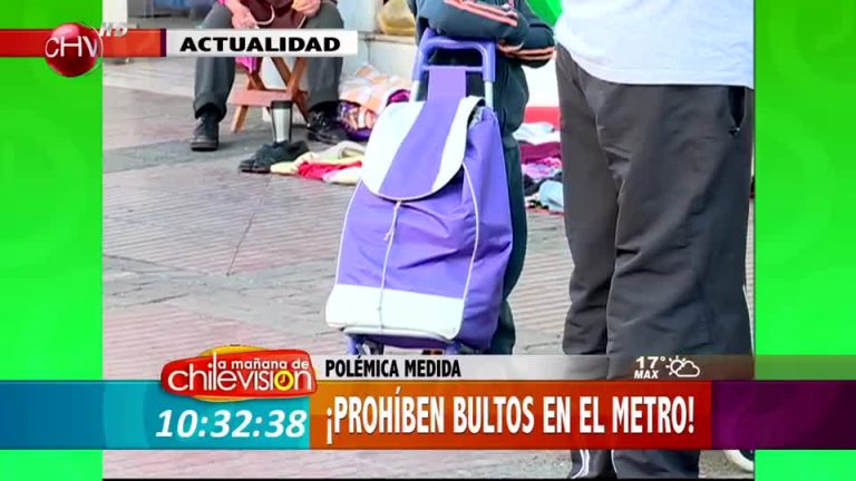 Polémica medida Polémica medida prohibirá bultos en Metro de Santiago (1/2)