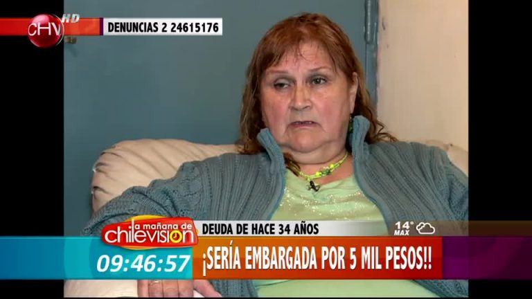 Mujer será embargada por deber 5 mil pesos desde hace 34 años