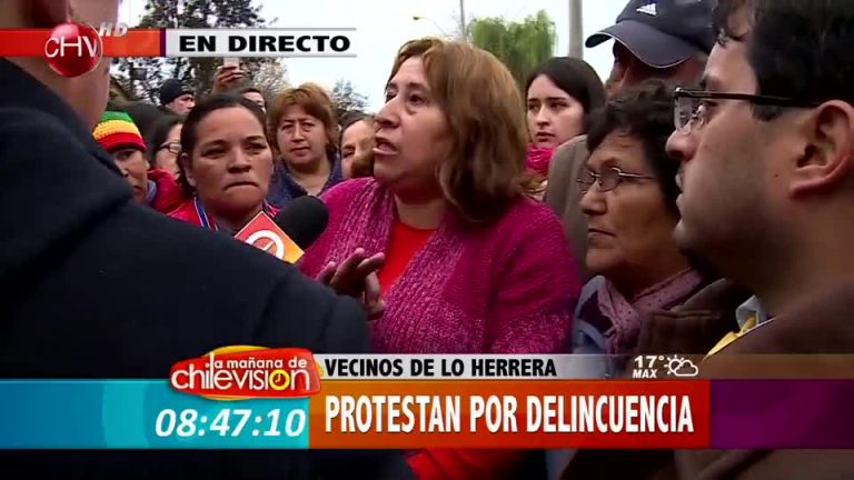 Vecinos de Lo Herrera protestan por la delincuencia del sector