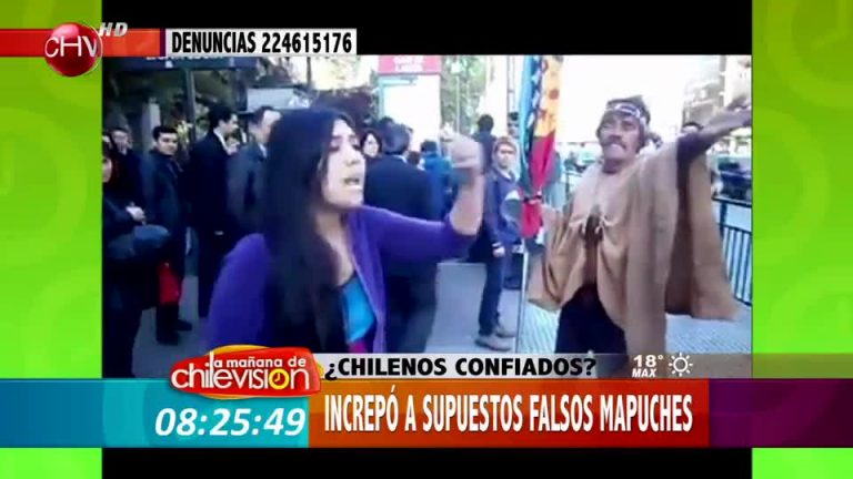 Mujer mapuche increpó a hombres que pedían dinero vestidos de etnia