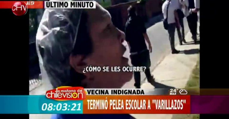 Vecina de Maipú terminó pelea escolar golpeando a estudiantes
