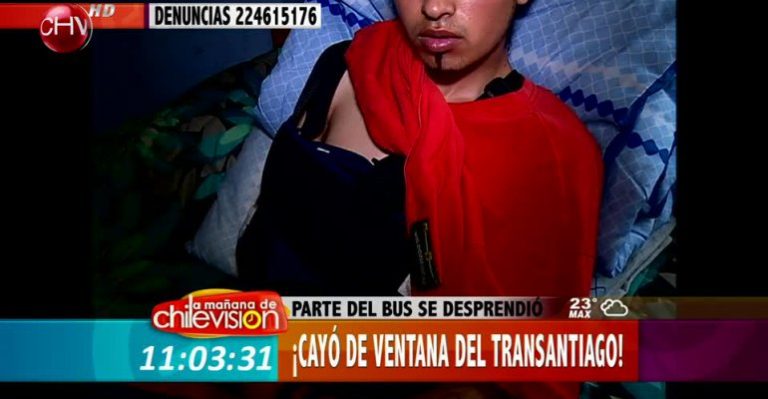 Joven eyectado del Transantiago: 