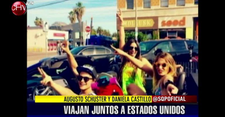 Augusto Schuster viajó a Estados Unidos junto a Daniela Castillo
