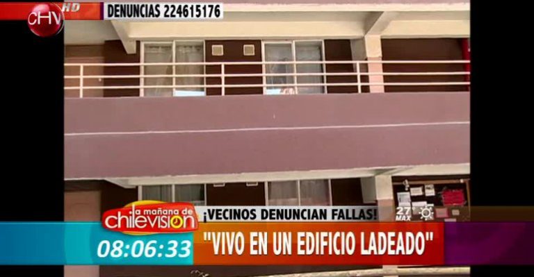 Habitantes de edificio aseguran que la construcción está ladeada