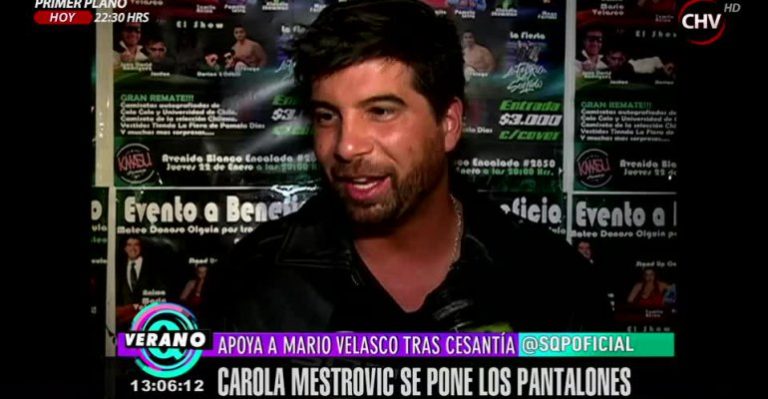 Mario Velasco se enorgullece de que Carola Mestrovic lo ayude en su cesantía