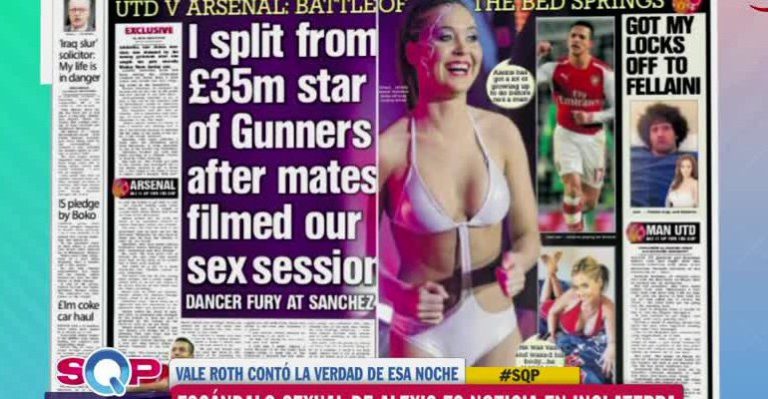 Diario inglés revive escándalo sexual de Alexis Sánchez con Vale Roth