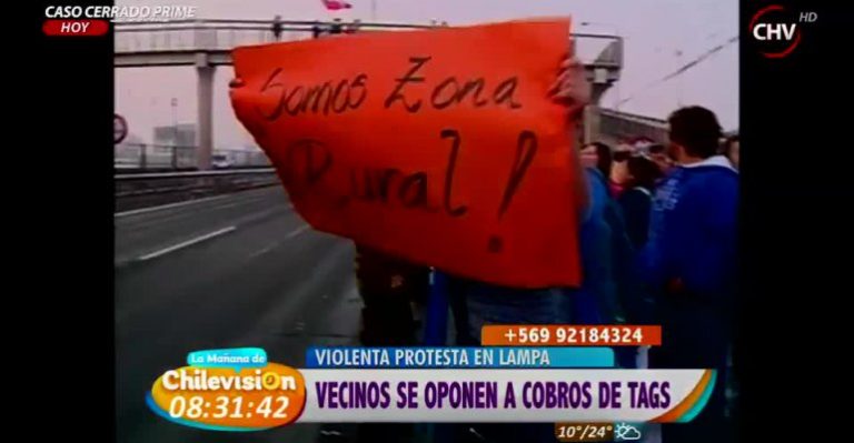 Violenta protesta en Lampa por nuevos pórticos TAG dejó varios detenidos