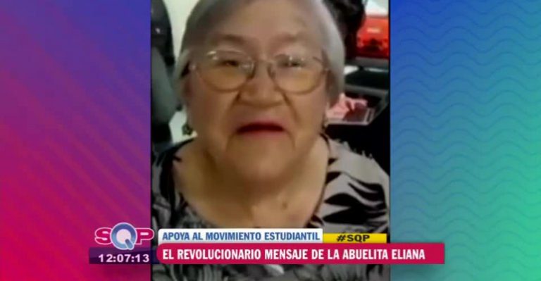 Abuelita Eliana es reina guachaca y llamó a marchar por la educación