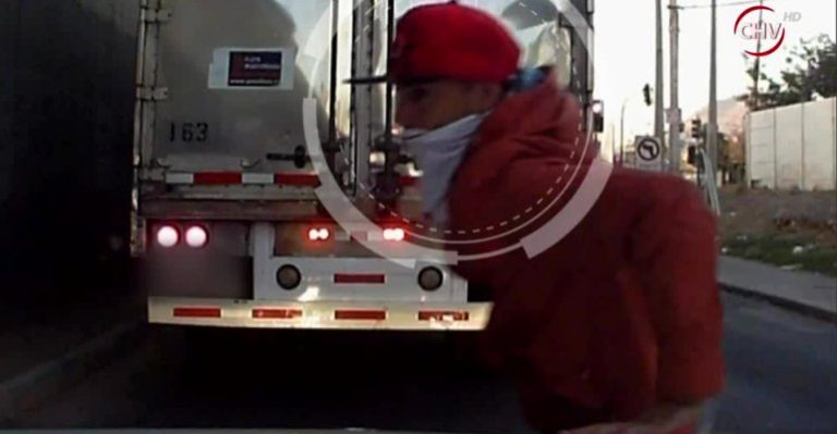 Imágenes del asalto de un camión de carga en Quilicura