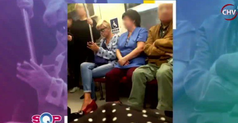 Raquel Argandoña es cuestionada por usar asiento para embarazadas en Metro