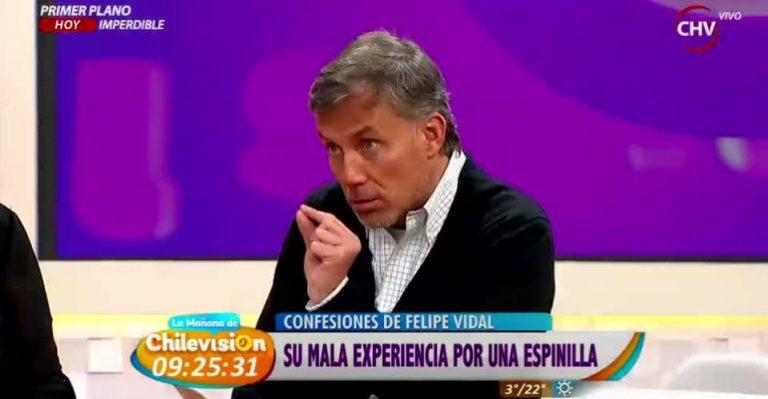Felipe Vidal aseguró que llegó a la clínica producto de una espinilla que llamó Ultraman