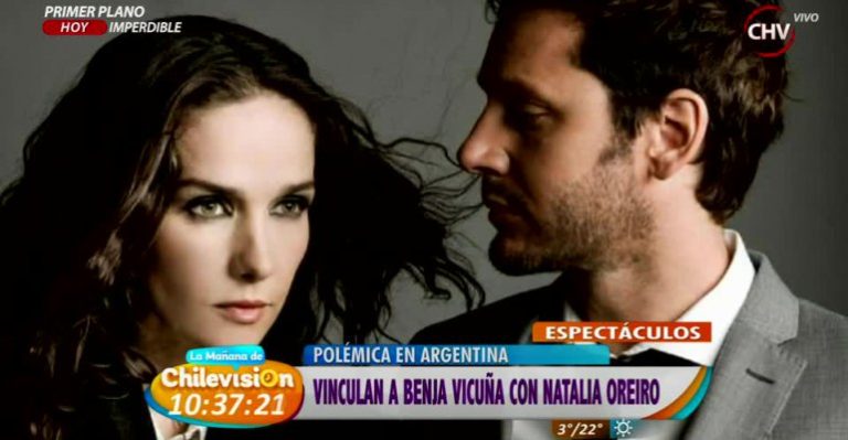 Polémica en Argentina por fotos que vinculan a Benjamín Vicuña con Natalia Oreiro