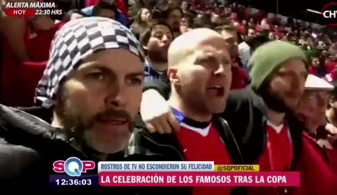 Rostros de TV celebraron a Chile campeón en el estadio y con cábalas