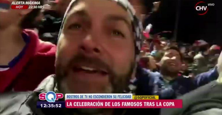 Rostros de TV celebraron a Chile campeón en el estadio y con cábalas